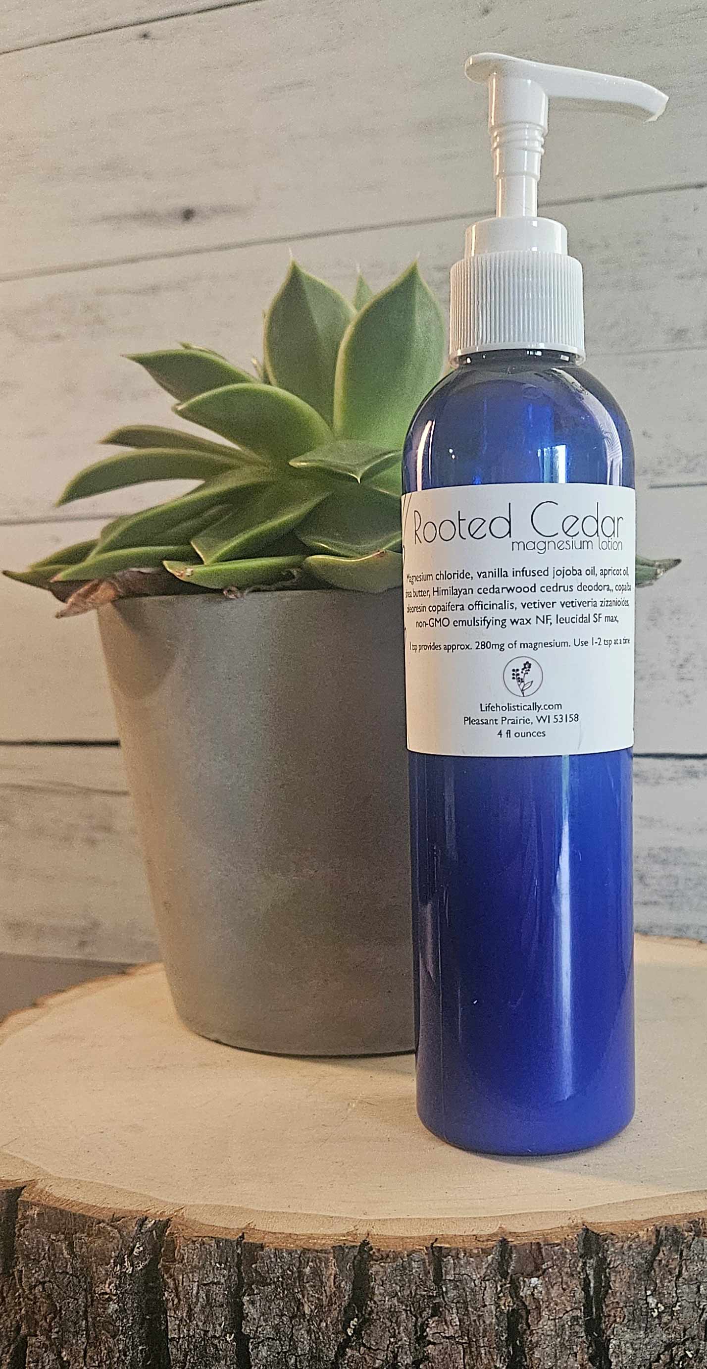 Rooted Cedar Magnesium Lotion For Restful Nights