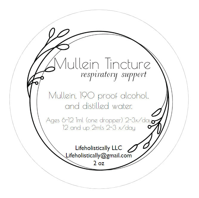 Mullein Herbal Tincture Label