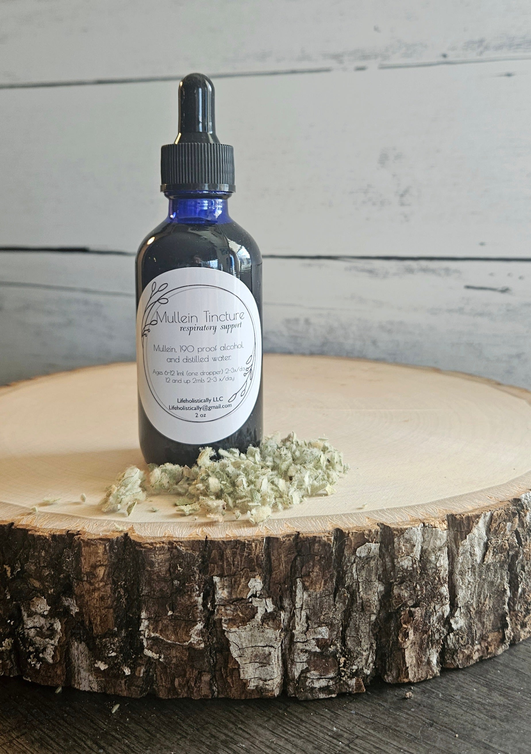 Organic Mullein Herbal Tincture made from mullein leaves. A grounding, time honored botanical crafted for gentle seasonal wellness rituals.